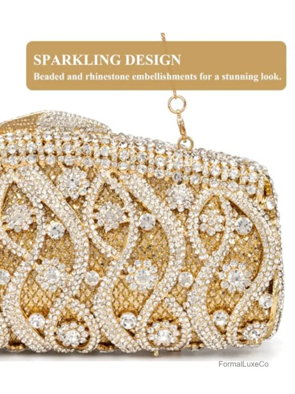 Luxury Hollow-Out Crystal Minaudiere Clutch Fits iPhone 14 Gala Evening Bag